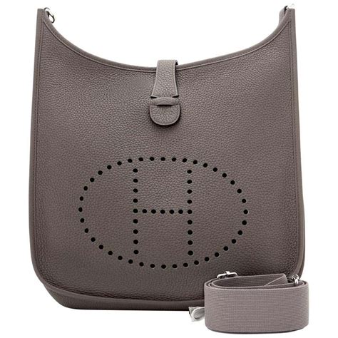 hermes grey shoulder bag|hermes shoulder bag men.